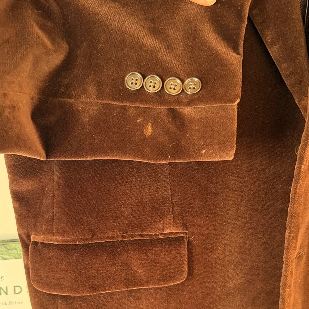 Men's Ralph Lauren velvet chocolate blazer - Picture 5 of 5